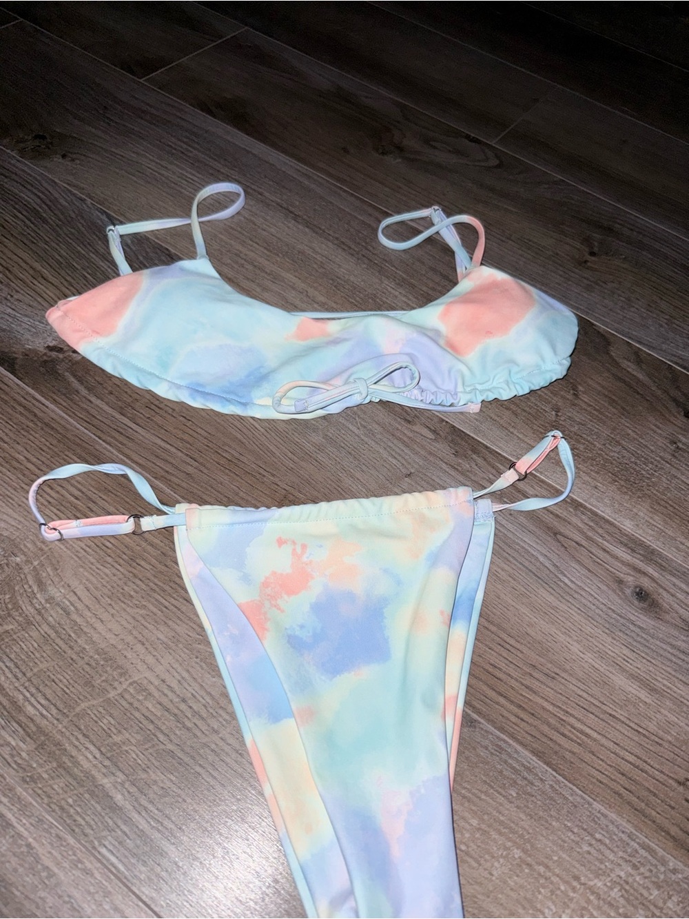 SHEIN Pastel Tie-Dye Bikini Set